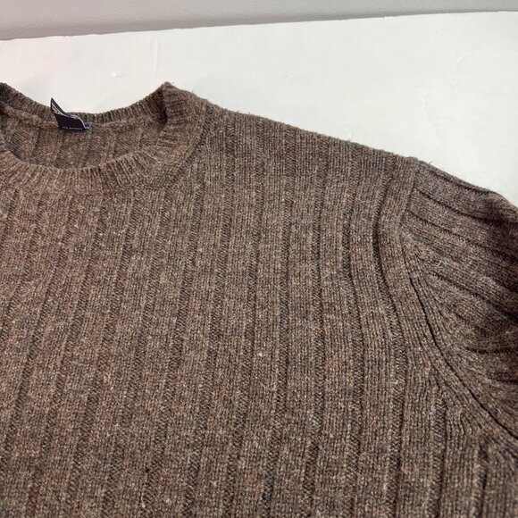 Vintage Gap Men's 100% Lambswool Sweater Ribbed Size XL Crewneck Boxy Chunky - Picture 6 of 12